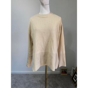GAP Womens Beige Chunky Heavyweight Crewneck‎ Long Sleeve Knit Sweater Medium